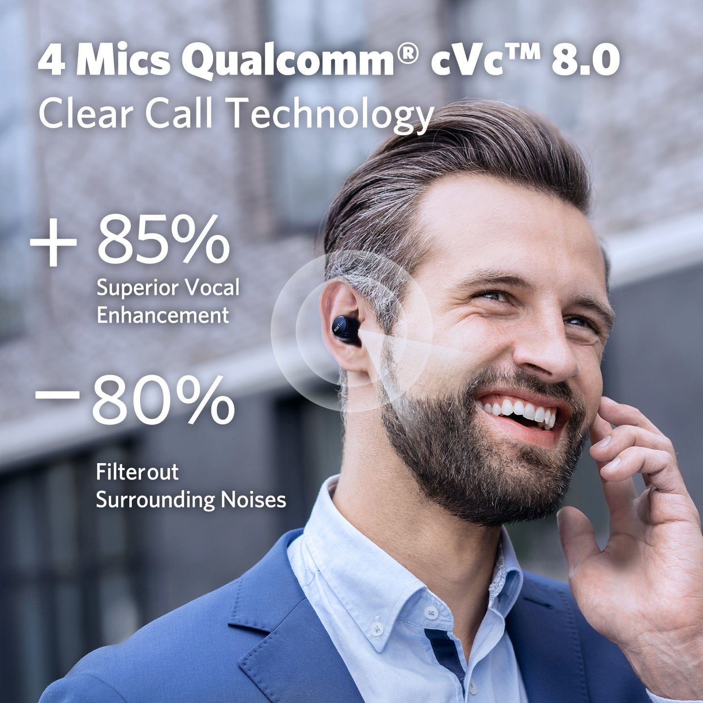 EarFun Free 2S - Draadloos- Bluetooth 5.2 oordopjes - In-Ear - Qualcomm aptX - IPX7 - zwart