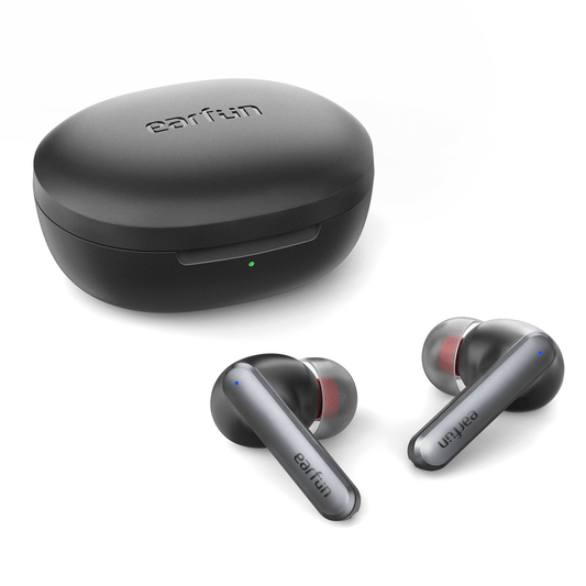 EarFun Air S - Draadloos - Bluetooth 5.2 oordopjes - In-ear - Active Noise Canceling - Microfoon - Earbuds - IPX5 - Voice assistant - Zwart