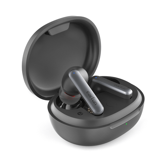 EarFun Air S - Draadloos - Bluetooth 5.2 oordopjes - In-ear - Active Noise Canceling - Microfoon - Earbuds - IPX5 - Voice assistant - Zwart