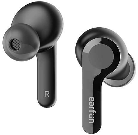 EarFun Air Draadloze 5.0 oordopjes - In-ear - IPX7 waterproof - Draadloos opladen - Touch control - Zwart
